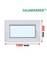 Kunststofffenster PVC Fenster 120 x 80 cm DREH/KIPP Salamander GreenEvolution 76