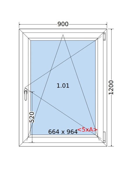 Kunststofffenster PVC Fenster 90 x 120 cm DREH/KIPP Salamander GreenEvolution 76