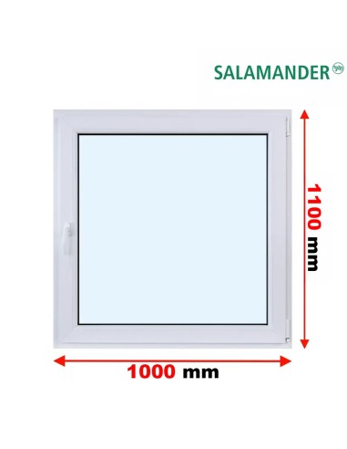 Kunststofffenster PVC Fenster 100 x 110 cm DREH/KIPP Salamander GreenEvolution 76