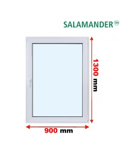 Kunststofffenster PVC Fenster 90 x 130 cm DREH/KIPP Salamander GreenEvolution 76