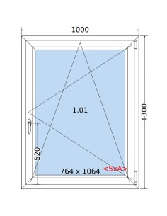 Kunststofffenster PVC Fenster 100 x 130 cm DREH/KIPP Salamander GreenEvolution 76 2