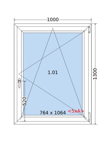 Kunststofffenster PVC Fenster 100 x 130 cm DREH/KIPP Salamander GreenEvolution 76