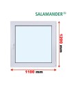 Kunststofffenster PVC Fenster 110 x 120 cm DREH/KIPP Salamander GreenEvolution 76