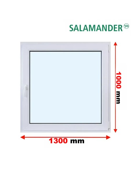 Kunststofffenster PVC Fenster 130 x 100 cm DREH/KIPP Salamander GreenEvolution 76