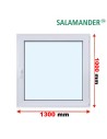 Kunststofffenster PVC Fenster 130 x 100 cm DREH/KIPP Salamander GreenEvolution 76