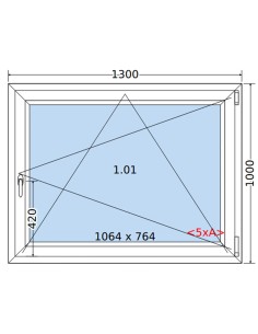Kunststofffenster PVC Fenster 130 x 100 cm DREH/KIPP Salamander GreenEvolution 76 2