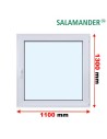 Kunststofffenster PVC Fenster 110 x 130 cm DREH/KIPP Salamander GreenEvolution 76