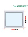 Kunststofffenster PVC Fenster 150 x 100 cm DREH/KIPP Salamander GreenEvolution 76