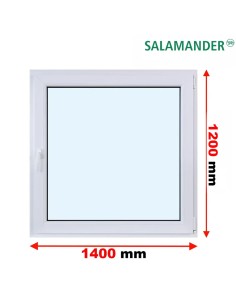 Kunststofffenster PVC Fenster 140 x 120 cm DREH/KIPP Salamander GreenEvolution 76