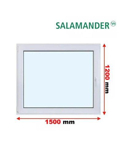 Kunststofffenster PVC Fenster 150 x 120 cm DREH/KIPP Salamander GreenEvolution 76