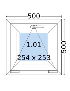 Kunststofffenster PVC Fenster 50 x 50 cm KIPP Salamander BluEvolution 82 2