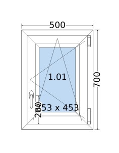 Kunststofffenster PVC Fenster 50 x 70 cm DREH/KIPP Salamander BluEvolution 82 2