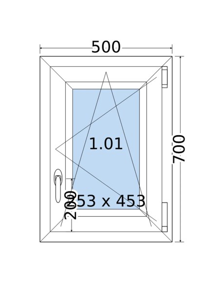 Kunststofffenster PVC Fenster 50 x 70 cm DREH/KIPP Salamander BluEvolution 82