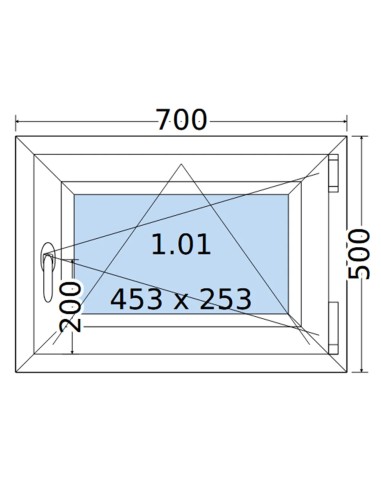 Kunststofffenster PVC Fenster 70 x 50 cm DREH/KIPP Salamander BluEvolution 82