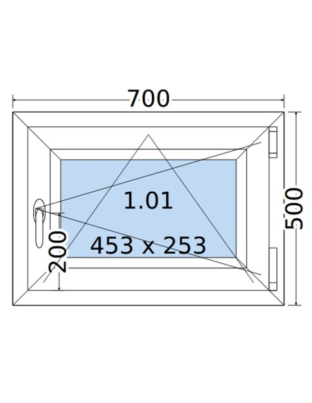 Kunststofffenster PVC Fenster 70 x 50 cm DREH/KIPP Salamander BluEvolution 82
