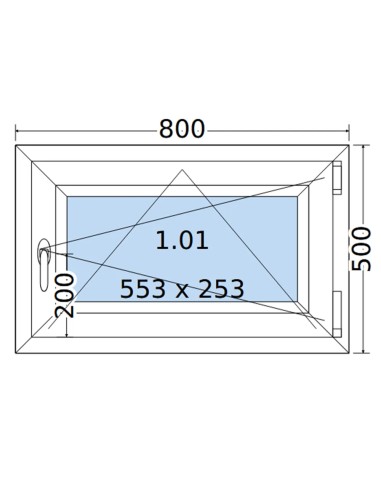 Kunststofffenster PVC Fenster 80 x 50 cm DREH/KIPP Salamander BluEvolution 82