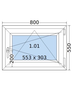 Kunststofffenster PVC Fenster 80 x 55 cm DREH/KIPP Salamander BluEvolution 82 2