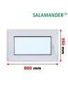 Kunststofffenster PVC Fenster 80 x 55 cm DREH/KIPP Salamander BluEvolution 82