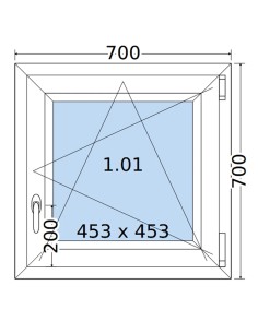Kunststofffenster PVC Fenster 70 x 70 cm DREH/KIPP Salamander BluEvolution 82 2