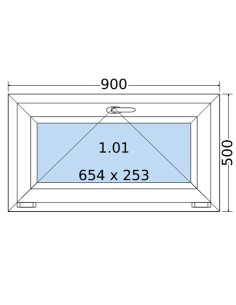 Kunststofffenster PVC Fenster 90 x 50 cm KIPP Salamander BluEvolution 82 2