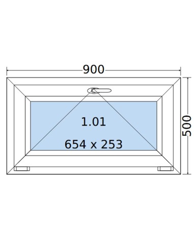 Kunststofffenster PVC Fenster 90 x 50 cm KIPP Salamander BluEvolution 82
