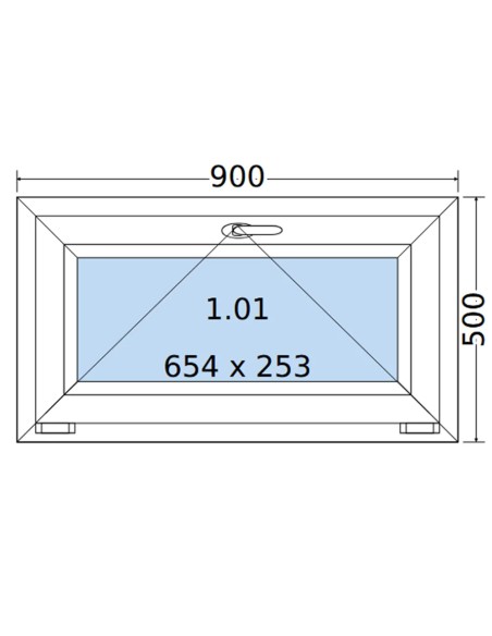 Kunststofffenster PVC Fenster 90 x 50 cm KIPP Salamander BluEvolution 82