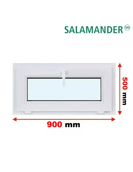 Kunststofffenster PVC Fenster 90 x 50 cm KIPP Salamander BluEvolution 82
