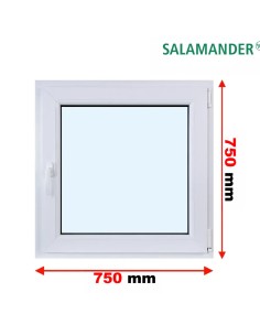 Kunststofffenster PVC Fenster 75 x 75 cm DREH/KIPP Salamander BluEvolution 82