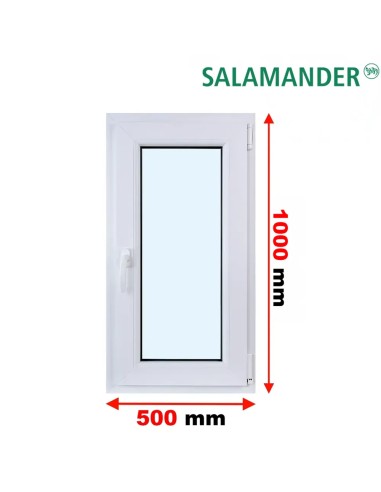 Kunststofffenster PVC Fenster 50 x 100 cm DREH/KIPP Salamander BluEvolution 82