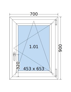 Kunststofffenster PVC Fenster 70 x 90 cm DREH/KIPP Salamander BluEvolution 82 2