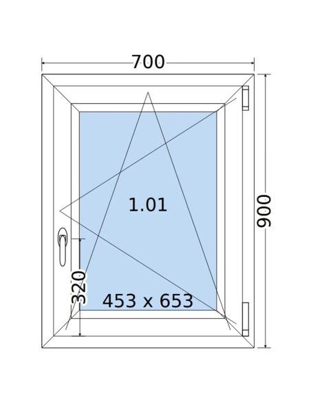 Kunststofffenster PVC Fenster 70 x 90 cm DREH/KIPP Salamander BluEvolution 82