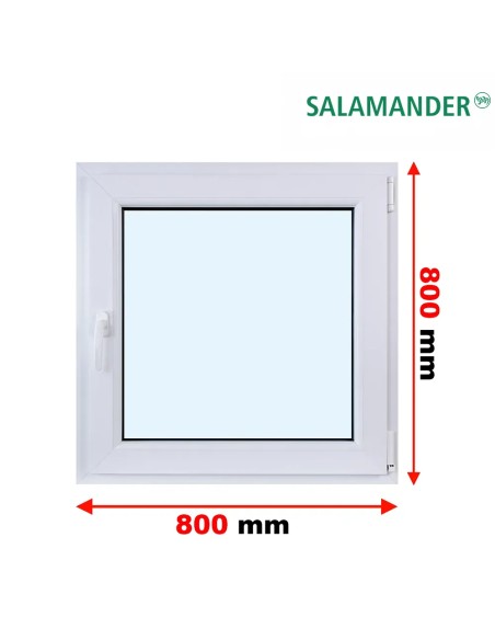 Kunststofffenster PVC Fenster 80 x 80 cm DREH/KIPP Salamander BluEvolution 82
