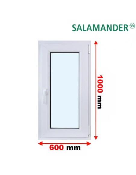 Kunststofffenster PVC Fenster 60 x 100 cm DREH/KIPP Salamander BluEvolution 82
