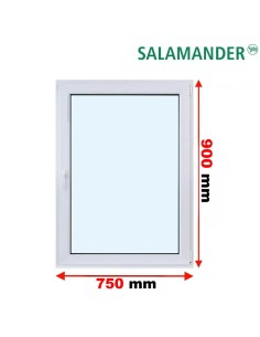 Kunststofffenster PVC Fenster 75 x 90 cm DREH/KIPP Salamander BluEvolution 82