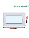 Kunststofffenster PVC Fenster 100 x 70 cm DREH/KIPP Salamander BluEvolution 82