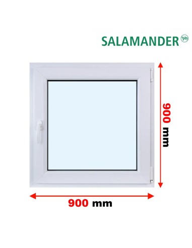 Kunststofffenster PVC Fenster 90 x 90 cm DREH/KIPP Salamander BluEvolution 82