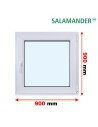 Kunststofffenster PVC Fenster 90 x 90 cm DREH/KIPP Salamander BluEvolution 82