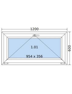 Kunststofffenster PVC Fenster 120 x 60 cm KIPP Salamander BluEvolution 82 2