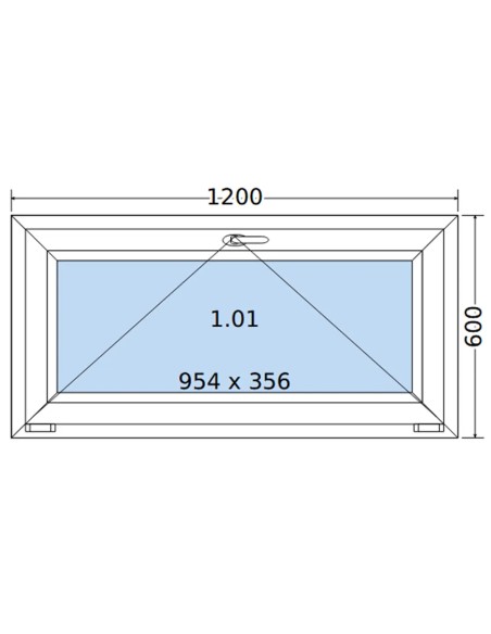 Kunststofffenster PVC Fenster 120 x 60 cm KIPP Salamander BluEvolution 82