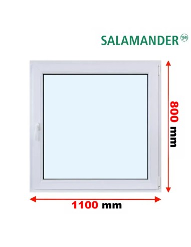 Kunststofffenster PVC Fenster 110 x 80 cm DREH/KIPP Salamander BluEvolution 82