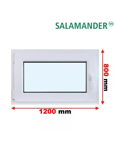 Kunststofffenster PVC Fenster 120 x 80 cm DREH/KIPP Salamander BluEvolution 82