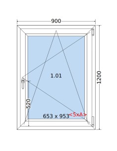 Kunststofffenster PVC Fenster 90 x 120 cm DREH/KIPP Salamander BluEvolution 82 2