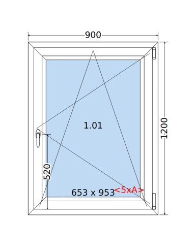 Kunststofffenster PVC Fenster 90 x 120 cm DREH/KIPP Salamander BluEvolution 82