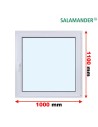 Kunststofffenster PVC Fenster 100 x 110 cm DREH/KIPP Salamander BluEvolution 82