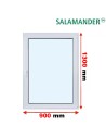 Kunststofffenster PVC Fenster 90 x 130 cm DREH/KIPP Salamander BluEvolution 82