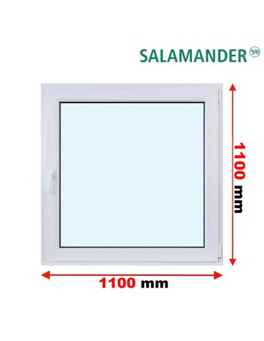 Kunststofffenster PVC Fenster 110 x 110 cm DREH/KIPP Salamander BluEvolution 82