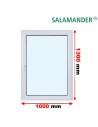 Kunststofffenster PVC Fenster 100 x 130 cm DREH/KIPP Salamander BluEvolution 82