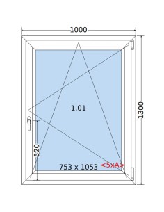 Kunststofffenster PVC Fenster 100 x 130 cm DREH/KIPP Salamander BluEvolution 82 2