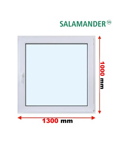 Kunststofffenster PVC Fenster 130 x 100 cm DREH/KIPP Salamander BluEvolution 82