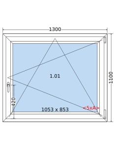 Kunststofffenster PVC Fenster 130 x 110 cm DREH/KIPP Salamander BluEvolution 82 2